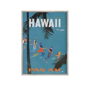 Vintage Hawaii Pan Am Poster Print